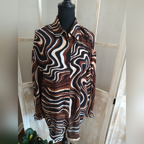 SHEIN Multicolor Sheer Striped Blouse - Picture 3 of 7